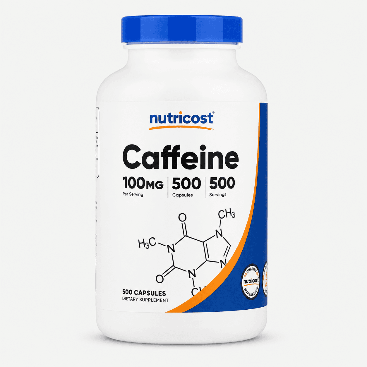 Energizante Caffeine de Nutricost (500 cápsulas)