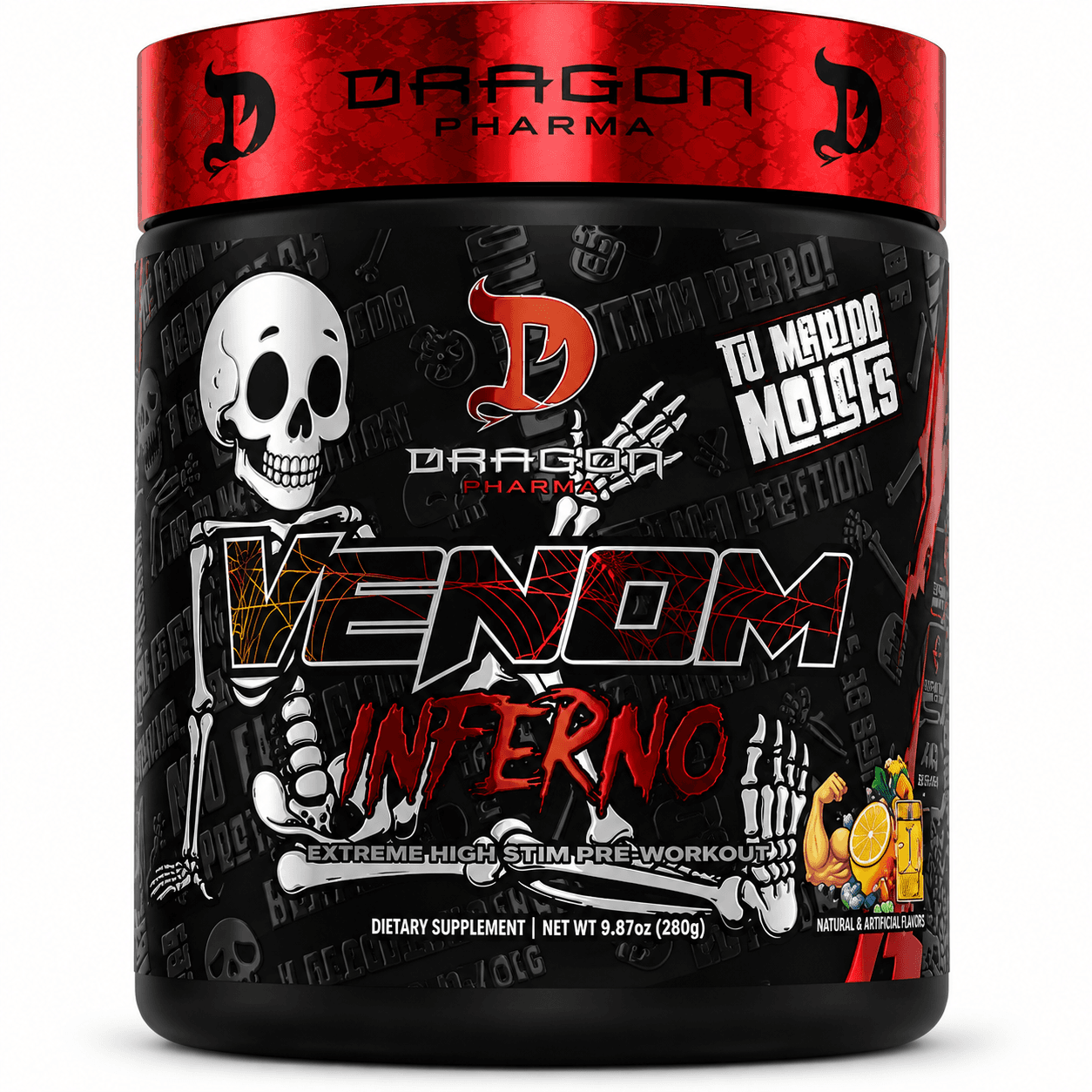 Pre-entreno Venom inferno de Dragon Pharma (40 servicios)